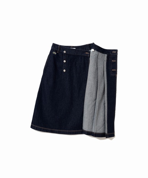 LACOSTE(ラコステ)の「アシンメトリーデニムプリーツラップスカート(スカート・レディース・ネイビー/ブルー・40/38/36/34)」の20枚目の写真