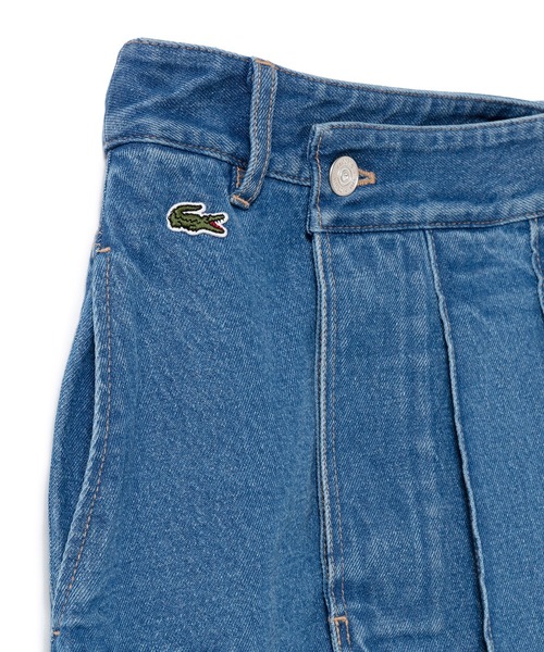 LACOSTE（ラコステ）の「アシンメトリーデニムプリーツラップスカート（スカート・レディース・ネイビー/ブルー・40/38/36/34）」の3枚目の写真