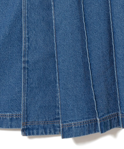 LACOSTE（ラコステ）の「アシンメトリーデニムプリーツラップスカート（スカート・レディース・ネイビー/ブルー・40/38/36/34）」の5枚目の写真