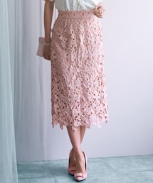 marun | ＜大きいサイズ＞カットワークレースタイトスカート marun(スカート)