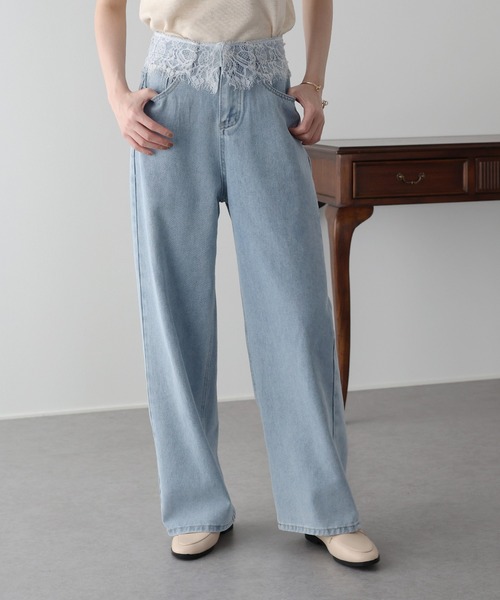 BLUEEAST（ブルーイースト）の「ウエストレースデニムパンツ（デニムパンツ・レディース・ブルー・MEDIUM/LARGE）」の2枚目の写真