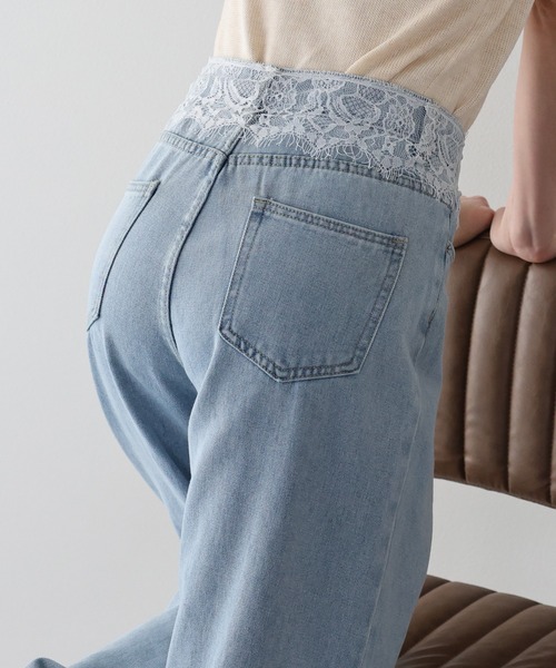 BLUEEAST（ブルーイースト）の「ウエストレースデニムパンツ（デニムパンツ・レディース・ブルー・MEDIUM/LARGE）」の5枚目の写真