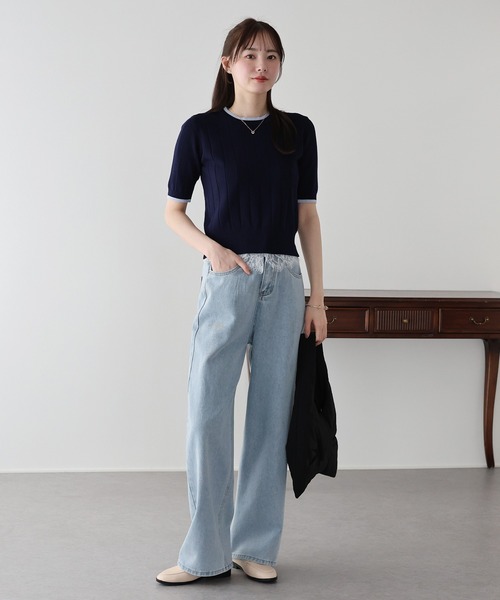 BLUEEAST（ブルーイースト）の「ウエストレースデニムパンツ（デニムパンツ・レディース・ブルー・MEDIUM/LARGE）」の6枚目の写真