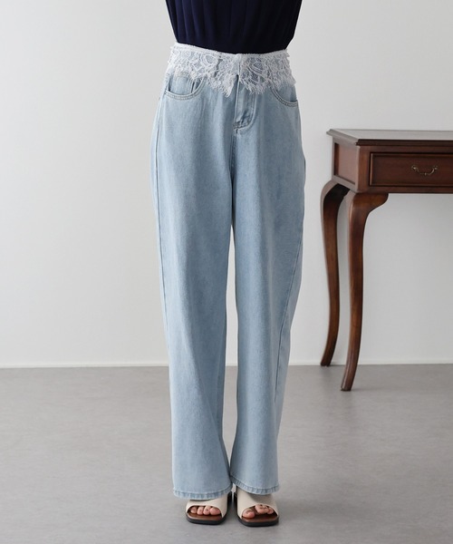 BLUEEAST（ブルーイースト）の「ウエストレースデニムパンツ（デニムパンツ・レディース・ブルー・MEDIUM/LARGE）」の7枚目の写真