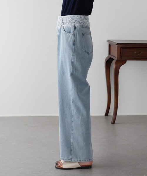 BLUEEAST（ブルーイースト）の「ウエストレースデニムパンツ（デニムパンツ・レディース・ブルー・MEDIUM/LARGE）」の8枚目の写真