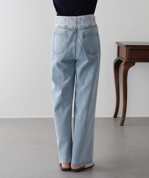 BLUEEAST（ブルーイースト）の「ウエストレースデニムパンツ（デニムパンツ・レディース・ブルー・MEDIUM/LARGE）」の9枚目の写真