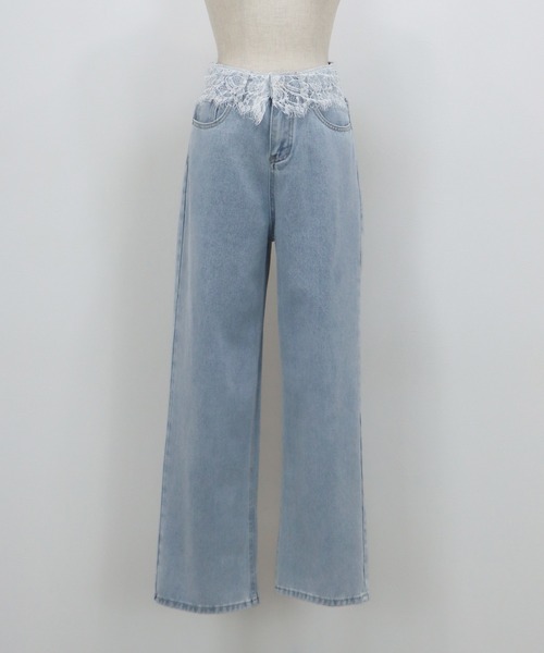 BLUEEAST（ブルーイースト）の「ウエストレースデニムパンツ（デニムパンツ・レディース・ブルー・MEDIUM/LARGE）」の10枚目の写真