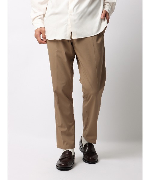 SUIT SQUARE（スーツスクエア）の「みんなのパンツ イージーテーパードパンツ ウォッシャブル ストレッチ 裾上げ済み（スラックス・メンズ・ホワイト/ベージュ・LL/L/M/S/5L/4L/3L）」の2枚目の写真
