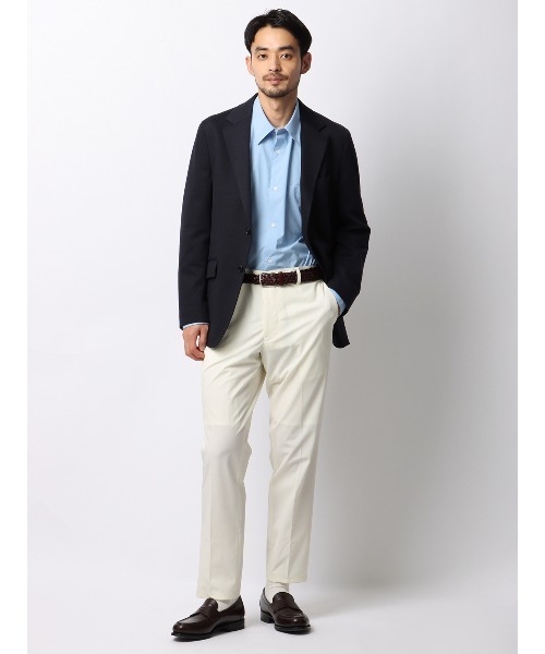 SUIT SQUARE（スーツスクエア）の「みんなのパンツ イージーテーパードパンツ ウォッシャブル ストレッチ 裾上げ済み（スラックス・メンズ・ホワイト/ベージュ・LL/L/M/S/5L/4L/3L）」の3枚目の写真
