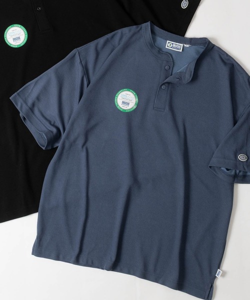 DISCUS(ディスカス)の「【15】〔DISCUS/ディスカス〕COOLMAX ワッフルヘンリー 半袖Tシャツ(Tシャツ/カットソー・メンズ・スミクロ/オフホワイト/ブルーグレー/ブラック・LARGE/MEDIUM/X-LARGE)」の4枚目の写真