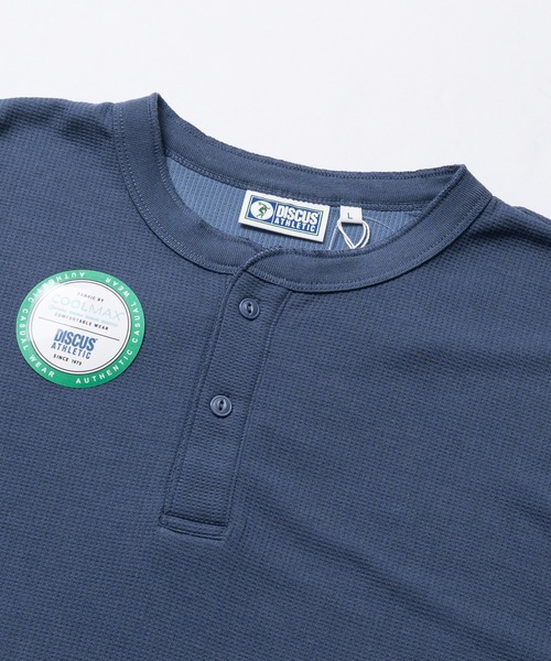 DISCUS(ディスカス)の「【15】〔DISCUS/ディスカス〕COOLMAX ワッフルヘンリー 半袖Tシャツ(Tシャツ/カットソー・メンズ・スミクロ/オフホワイト/ブルーグレー/ブラック・LARGE/MEDIUM/X-LARGE)」の13枚目の写真