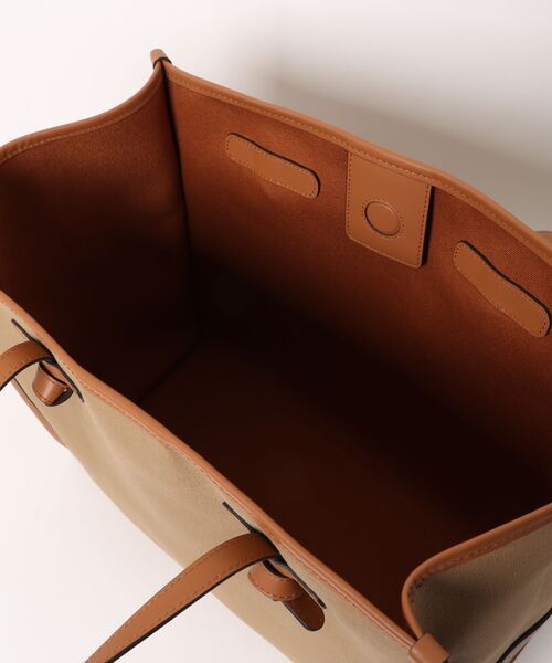 GIANNI CHIARINI（ジャンニ キアリーニ）の「【GIANNI CHIARINI/ジャンニキアリーニ】トートバッグ　MARCELLA　Mサイズ　コットン×本革（トートバッグ・レディース・ブラック/ライトブラウン/アイボリー・FREE）」の10枚目の写真