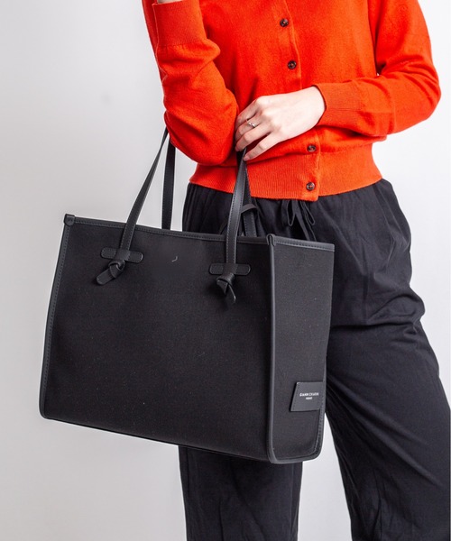 GIANNI CHIARINI（ジャンニ キアリーニ）の「【GIANNI CHIARINI/ジャンニキアリーニ】トートバッグ　MARCELLA　Mサイズ　コットン×本革（トートバッグ・レディース・ブラック/ライトブラウン/アイボリー・FREE）」の18枚目の写真