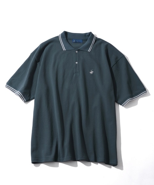 BEVERLY HILLS POLO CLUB(ビバリーヒルズポロクラブ)の「【BEVERLY HILLS POLO CLUB/ビバリーヒルズポロクラブ】リブライン 鹿の子ポロシャツ(ポロシャツ・メンズ・ネイビー/グリーン/オリーブ/サックスブルー/ブラック/オフホワイト・L/LL/M)」の10枚目の写真