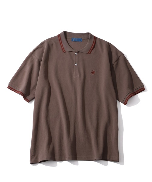 BEVERLY HILLS POLO CLUB(ビバリーヒルズポロクラブ)の「【BEVERLY HILLS POLO CLUB/ビバリーヒルズポロクラブ】リブライン 鹿の子ポロシャツ(ポロシャツ・メンズ・ネイビー/グリーン/オリーブ/サックスブルー/ブラック/オフホワイト・L/LL/M)」の9枚目の写真