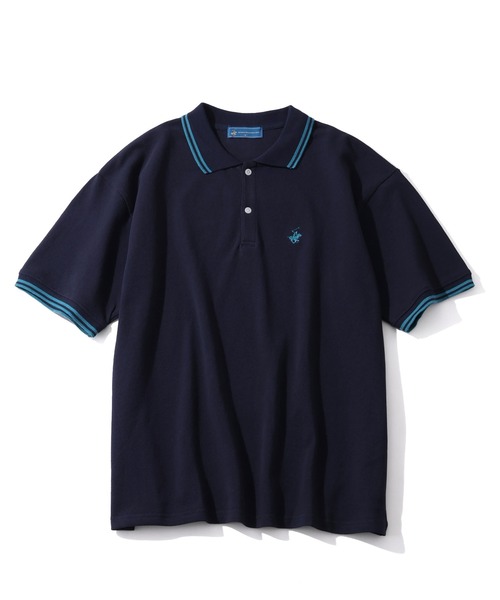 BEVERLY HILLS POLO CLUB(ビバリーヒルズポロクラブ)の「【BEVERLY HILLS POLO CLUB/ビバリーヒルズポロクラブ】リブライン 鹿の子ポロシャツ(ポロシャツ・メンズ・ネイビー/グリーン/オリーブ/サックスブルー/ブラック/オフホワイト・L/LL/M)」の11枚目の写真