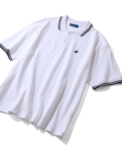 BEVERLY HILLS POLO CLUB(ビバリーヒルズポロクラブ)の「【BEVERLY HILLS POLO CLUB/ビバリーヒルズポロクラブ】リブライン 鹿の子ポロシャツ(ポロシャツ・メンズ・ネイビー/グリーン/オリーブ/サックスブルー/ブラック/オフホワイト・L/LL/M)」の14枚目の写真