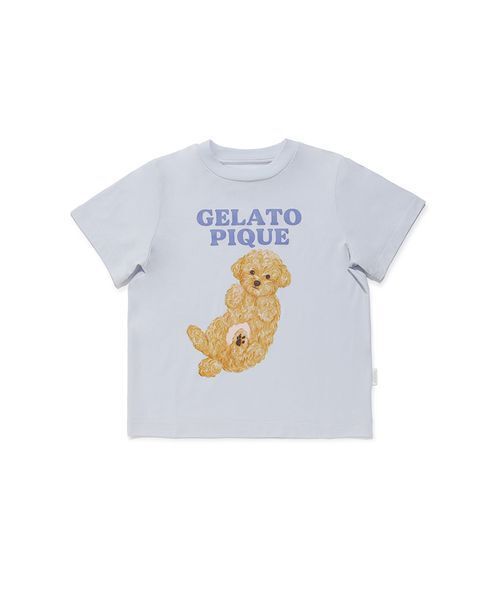 gelato pique（ジェラートピケ）の「【KIDS】ドッグワンポイントTシャツ（ルームウェア/パジャマ・キッズ・クリーム/ブルー・120/110/100/90）」の7枚目の写真
