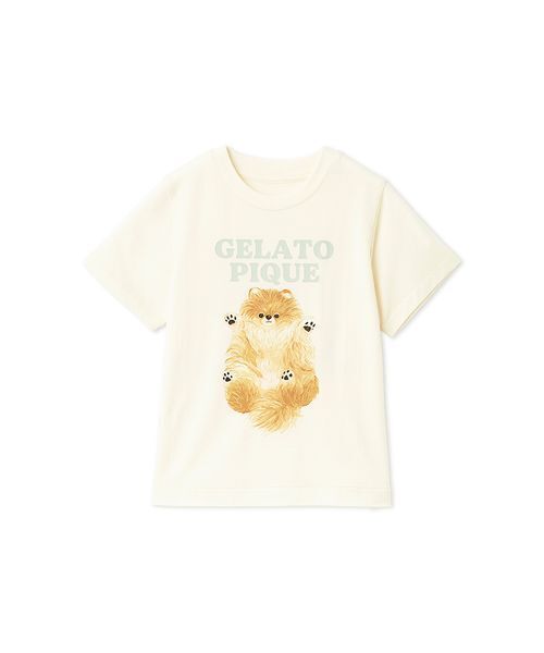 gelato pique（ジェラートピケ）の「【KIDS】ドッグワンポイントTシャツ（ルームウェア/パジャマ・キッズ・クリーム/ブルー・120/110/100/90）」の12枚目の写真
