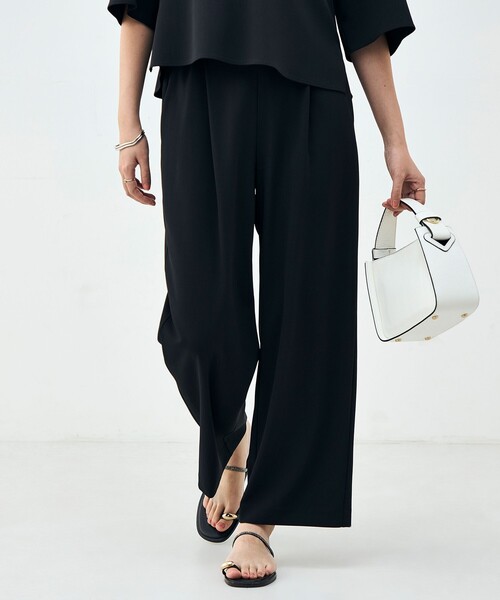 NOLLEY’S(ノーリーズ)の「《セットアップ対応》ウォッシャブルイージーツイルセミワイドパンツ(その他パンツ・レディース・ブラック/チャコールグレー/ホワイト/キャメル・34/36/38/40)」の5枚目の写真