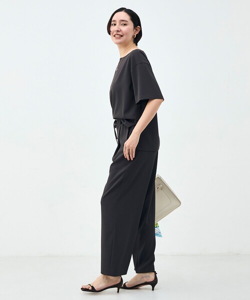 NOLLEY’S(ノーリーズ)の「《セットアップ対応》ウォッシャブルイージーツイルセミワイドパンツ(その他パンツ・レディース・ブラック/チャコールグレー/ホワイト/キャメル・34/36/38/40)」の10枚目の写真