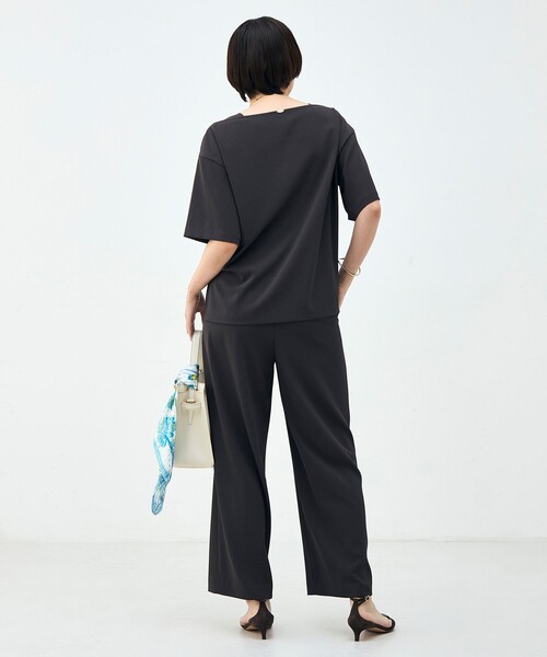 NOLLEY’S(ノーリーズ)の「《セットアップ対応》ウォッシャブルイージーツイルセミワイドパンツ(その他パンツ・レディース・ブラック/チャコールグレー/ホワイト/キャメル・34/36/38/40)」の11枚目の写真