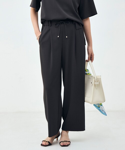 NOLLEY’S(ノーリーズ)の「《セットアップ対応》ウォッシャブルイージーツイルセミワイドパンツ(その他パンツ・レディース・ブラック/チャコールグレー/ホワイト/キャメル・34/36/38/40)」の13枚目の写真