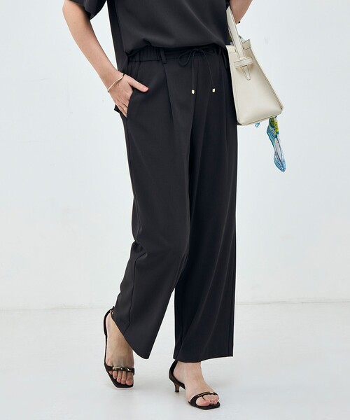 NOLLEY’S(ノーリーズ)の「《セットアップ対応》ウォッシャブルイージーツイルセミワイドパンツ(その他パンツ・レディース・ブラック/チャコールグレー/ホワイト/キャメル・34/36/38/40)」の16枚目の写真