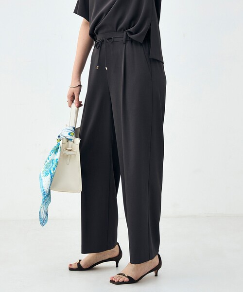 NOLLEY’S(ノーリーズ)の「《セットアップ対応》ウォッシャブルイージーツイルセミワイドパンツ(その他パンツ・レディース・ブラック/チャコールグレー/ホワイト/キャメル・34/36/38/40)」の18枚目の写真