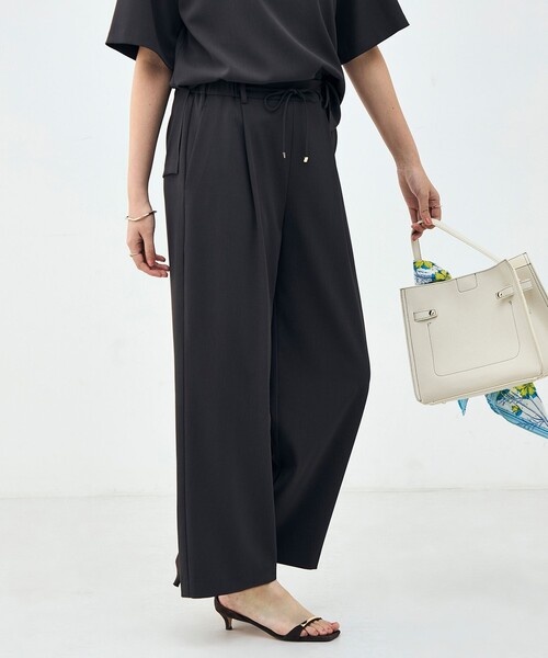 NOLLEY’S(ノーリーズ)の「《セットアップ対応》ウォッシャブルイージーツイルセミワイドパンツ(その他パンツ・レディース・ブラック/チャコールグレー/ホワイト/キャメル・34/36/38/40)」の21枚目の写真