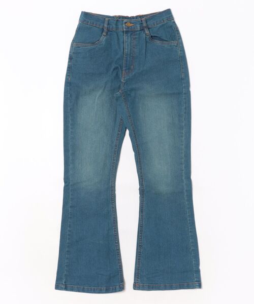 RCD(アールシーディー)の「フレアストレッチデニムパンツ(デニムパンツ・レディース・ブルー/ワンウォッシュ/ネイビー・M/LL/L)」の5枚目の写真