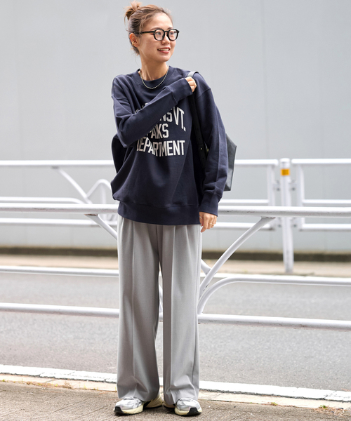 JOURNAL STANDARD relume（ジャーナルスタンダード　レリューム）の「《WEB限定追加5》ST.ALBANSロゴスウェット（スウェット・レディース・ネイビー・FREE）」の3枚目の写真