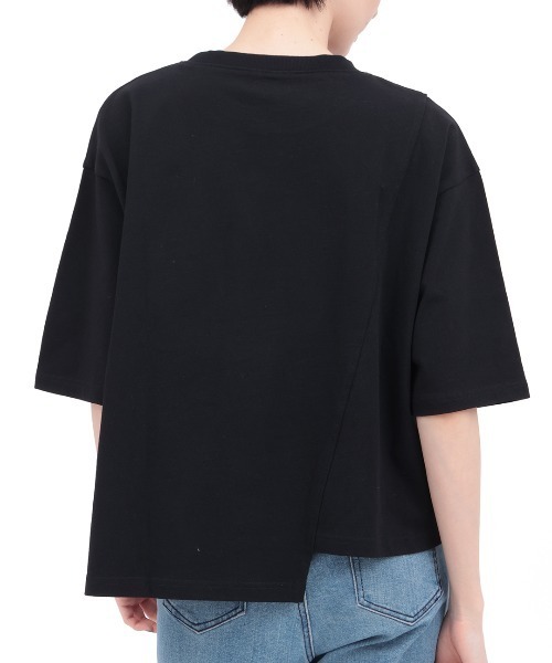 チチカカ(チチカカ)の「Orale! リメイク風カレッジTシャツ(Tシャツ/カットソー・レディース・グリーン/ホワイト/ブラック・FREE)」の11枚目の写真