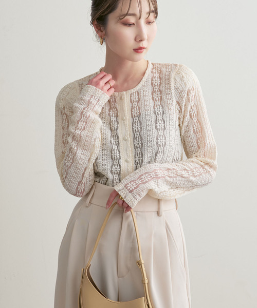 Noble（ノーブル）の「レースカーディガン（カーディガン/ボレロ・レディース・ホワイト系その他/ブラック・FREE）」の20枚目の写真