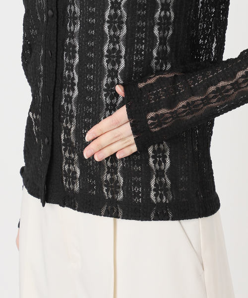 Noble（ノーブル）の「レースカーディガン（カーディガン/ボレロ・レディース・ホワイト系その他/ブラック・FREE）」の9枚目の写真