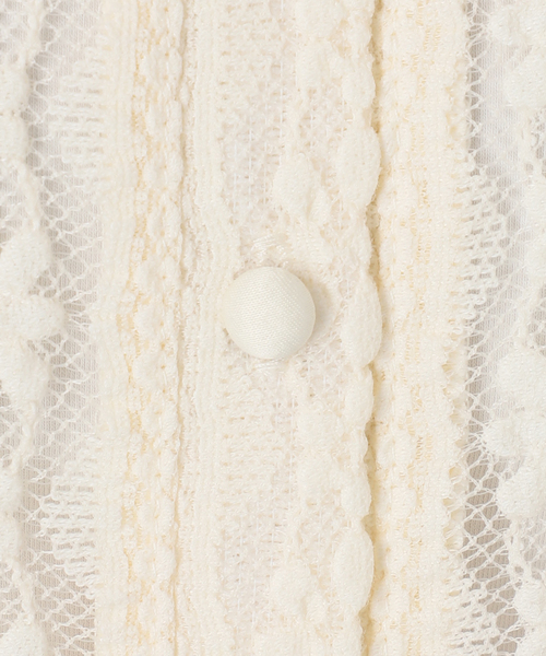 Noble（ノーブル）の「レースカーディガン（カーディガン/ボレロ・レディース・ホワイト系その他/ブラック・FREE）」の4枚目の写真