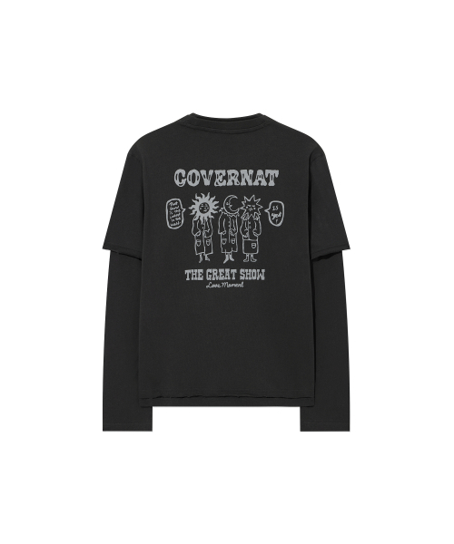 COVERNAT WOMAN(カバーナットウーマン)の「ウィメンズサーカスグラフィックロングスリーブチャコール(Tシャツ/カットソー・レディース・その他・WS/WM)」の2枚目の写真