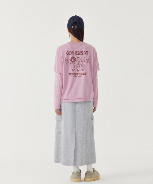 COVERNAT WOMAN(カバーナットウーマン)の「ウィメンズサーカスグラフィックロングスリーブチャコール(Tシャツ/カットソー・レディース・その他・WS/WM)」の5枚目の写真
