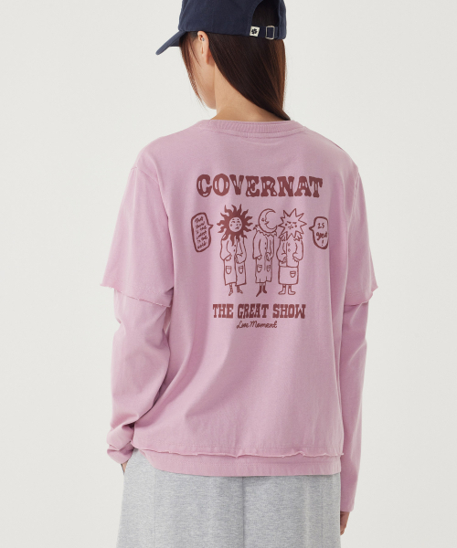 COVERNAT WOMAN(カバーナットウーマン)の「ウィメンズサーカスグラフィックロングスリーブチャコール(Tシャツ/カットソー・レディース・その他・WS/WM)」の6枚目の写真