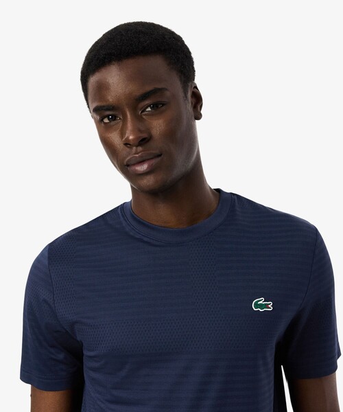 LACOSTE（ラコステ）の「ウルトラドライコートジャガードTシャツ（Tシャツ/カットソー・メンズ・オレンジ/ネイビー・3/4/5）」の6枚目の写真