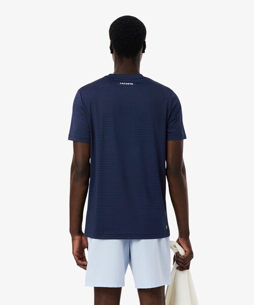 LACOSTE（ラコステ）の「ウルトラドライコートジャガードTシャツ（Tシャツ/カットソー・メンズ・オレンジ/ネイビー・3/4/5）」の7枚目の写真
