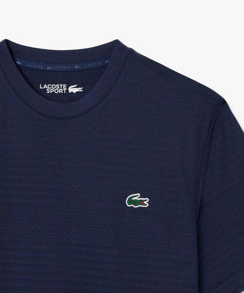 LACOSTE（ラコステ）の「ウルトラドライコートジャガードTシャツ（Tシャツ/カットソー・メンズ・オレンジ/ネイビー・3/4/5）」の9枚目の写真