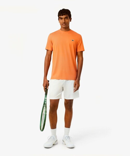 LACOSTE（ラコステ）の「ウルトラドライコートジャガードTシャツ（Tシャツ/カットソー・メンズ・オレンジ/ネイビー・3/4/5）」の21枚目の写真