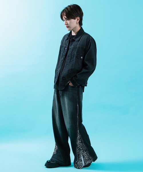improves(インプローブス)の「サイドジップ ワイドバギーデニムパンツ(デニムパンツ・メンズ・ブルー/ブラック系/ブラック/ネイビー・LARGE/MEDIUM)」の15枚目の写真
