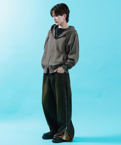 improves(インプローブス)の「サイドジップ ワイドバギーデニムパンツ(デニムパンツ・メンズ・ブルー/ブラック系/ブラック/ネイビー・LARGE/MEDIUM)」の20枚目の写真