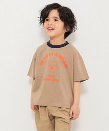 BREEZE | 【WEB限定】リンガー配色アニマルカレッジ半袖Tシャツ(Tシャツ/カットソー)