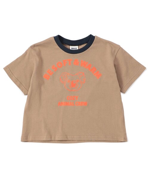 BREEZE（ブリーズ）の「【WEB限定】リンガー配色アニマルカレッジ半袖Tシャツ（Tシャツ/カットソー・キッズ・キナリ/ネイビー/イエロー/ブラウン/ピンク・90/100/110/120/130/140）」の13枚目の写真
