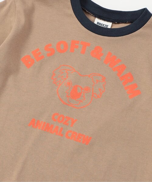 BREEZE（ブリーズ）の「【WEB限定】リンガー配色アニマルカレッジ半袖Tシャツ（Tシャツ/カットソー・キッズ・キナリ/ネイビー/イエロー/ブラウン/ピンク・90/100/110/120/130/140）」の15枚目の写真