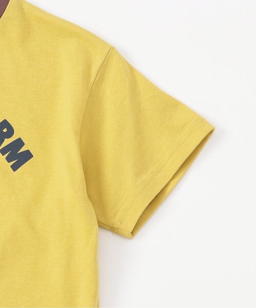 BREEZE（ブリーズ）の「【WEB限定】リンガー配色アニマルカレッジ半袖Tシャツ（Tシャツ/カットソー・キッズ・キナリ/ネイビー/イエロー/ブラウン/ピンク・90/100/110/120/130/140）」の21枚目の写真