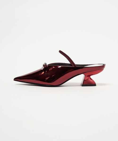 SY UNITED ARROWS(シーユナイテッドアローズ)の「<SY> シェイプヒールリボンミュール サンダル50↑(サンダル・レディース・レッド/ブラック・25cm/24.5cm/24cm/23.5cm/23cm/22.5cm/22cm)」の2枚目の写真